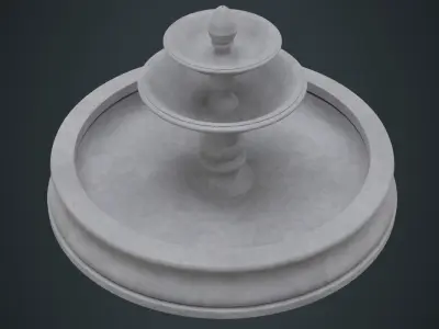 Fountain 1A Low-poly 3D model