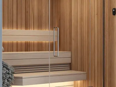 Sauna with electric heater Wi-Fi 3D model