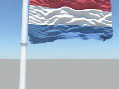 Netherlands flag 3D model