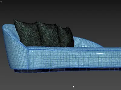 Majestic Chaise Longue Left 3D model