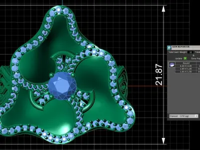 Diamond Ring for Women 3D print model 27