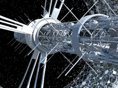  Futuristic Space Colony B 