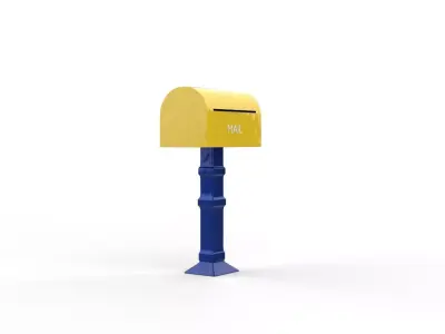 MAIL BOX 05 Low-poly 3D model