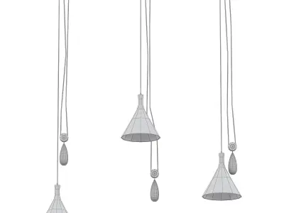 Set of three 3D model