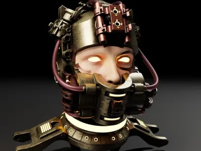 Sci-fi Character Cyborg 008 3D model