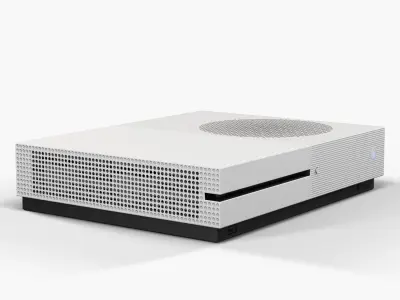 Microsoft Xbox One S Game Console Low-poly 3D model