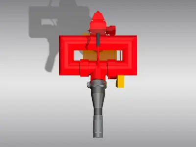 Oscillating Fire Monitor 3D model