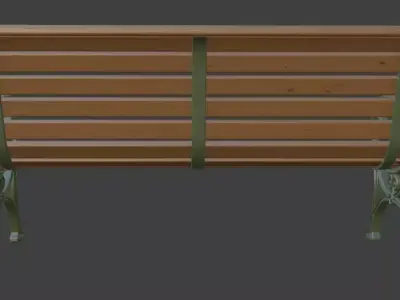 Park Bench 3D Model 3D model