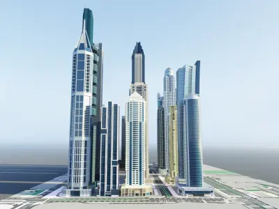 Dubai marina 3D model