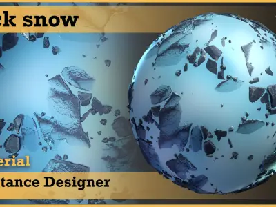 Rock Snow - VOL 01 - substance designerc Texture