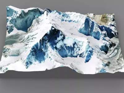 Mount Everest  8848 meters 3D model