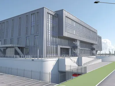  Office building with rebated facades 