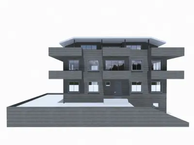 house 2 modern Low-poly 3D model