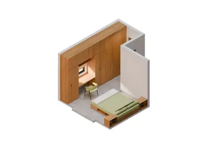 Isometric Master Bedroom 3D model