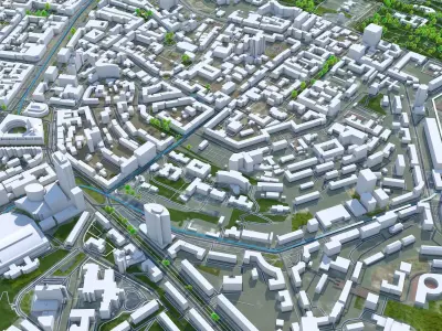 Kiev Kyiv Ukraine Low-poly 3D model