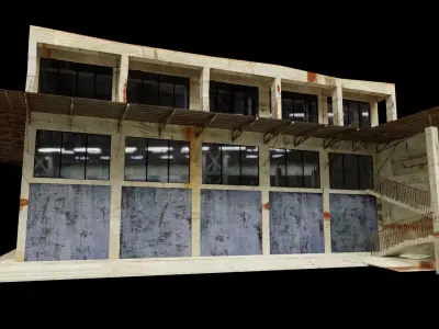 empty building Low-poly 3D model