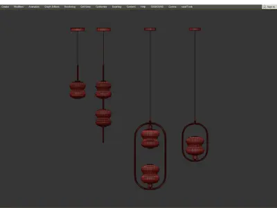 ALDA Collection brass and pendant light Low-poly 3D model