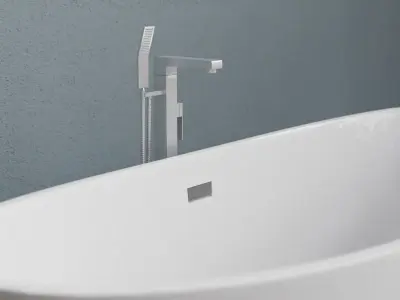 Bathtub and Faucet Free 3D model
