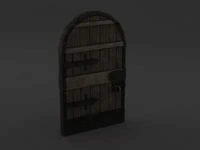 Medieval Door Prison Dungeon Cell 3D Model Low-poly 3D model