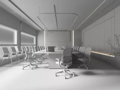 meeting room Low-poly 3D model