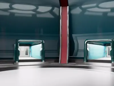 3d Sci-Fi lab Low-poly 3D model