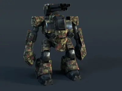 Robot Mecha Militar 3D model