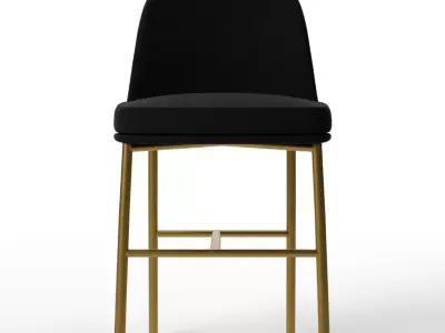 Jack Metal Frame Counter Stool TwillMidnight Light Bronze Dining Low-poly 3D model