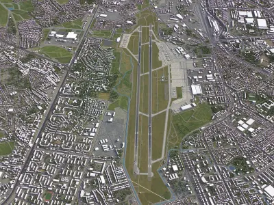 Tashkent - Airport - TAS Low-poly 3D model