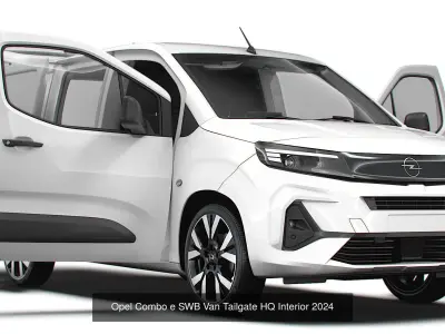 Stellantis Small E Van HQ Interior Tailgate 2024 3D Model Pack