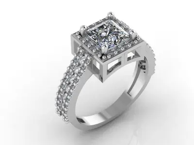 Mini Set Ring Pendant Earrings STL 3DM Womens Jewelry 3D print model