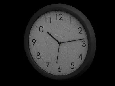 Wall Clock 01 Low-poly 3D model