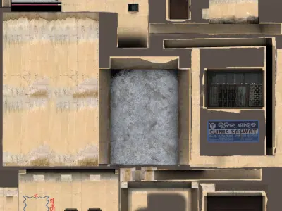 Indian Building Low Poly Low-poly 3D model