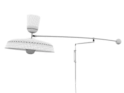 French Balancier Wall Lamp 3D model