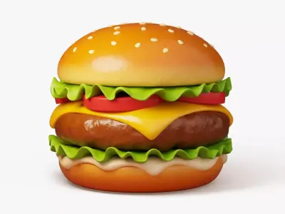 Classic Cheeseburger 3D model