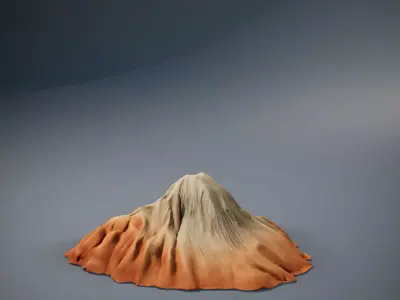 Desert Mountain Terrain model pack Low-poly 3D model