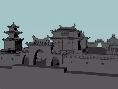 environment building Low-poly 3D model