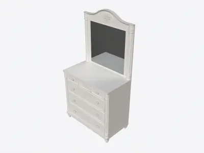 Cilek Romantic Dresser with Mirror 3D model