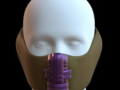 Gas mask helmet 3d model scifi Low-poly  Low-poly 3D model 145