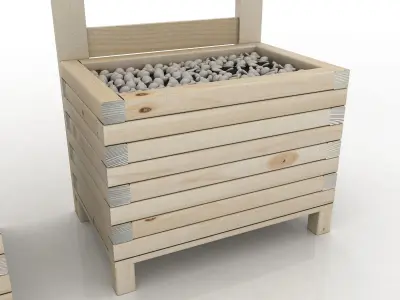 Double Planter 3d Low-poly 3D model
