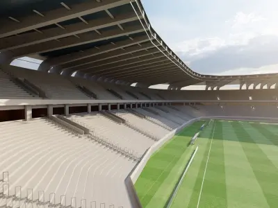 Football Stadium-American football 3D model