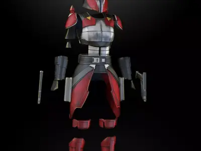 Mandalorian Female Super Commando armor One12 Scale STL 3D print model