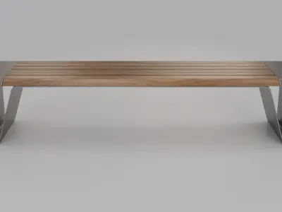 Modern Bench PBR Game Ready  Low-poly 3D model