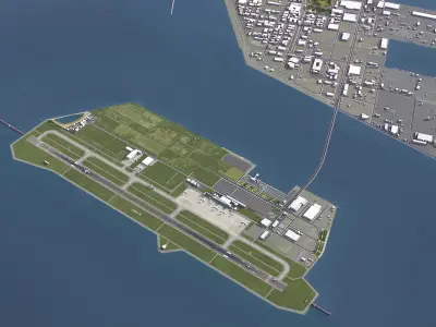 Kobe - Airport - UKB Low-poly 3D model