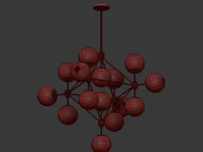 Dortch 15 Light Sputnik Chandelier 3D model