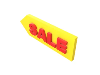 SALE Tag v1 002 Low-poly 3D model