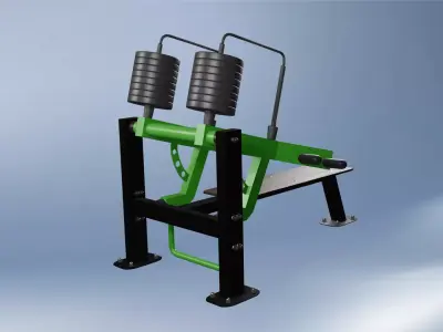 Outdoor Gym Bench Press Machine 3D model
