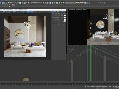 Interior Living Room Scene 59 3D model