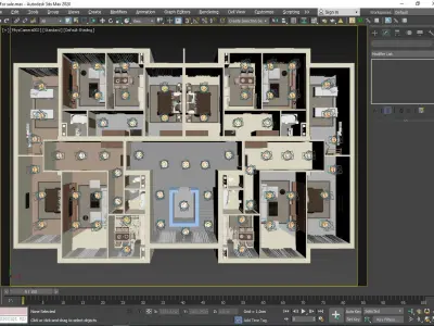 Interior from top view 3D model