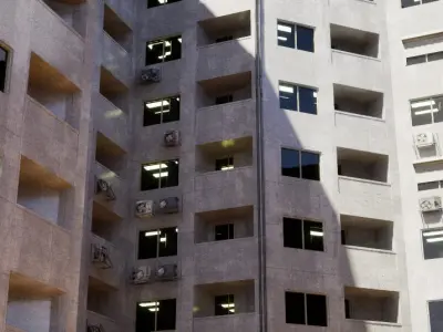 Urban Residential Block 3D model