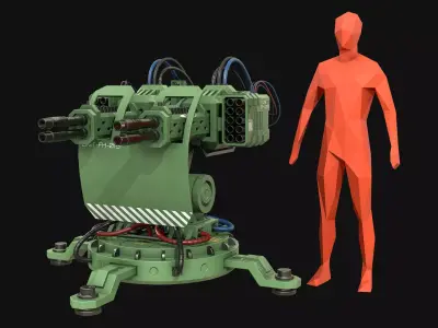 Turret Concept-2-Green 3D model